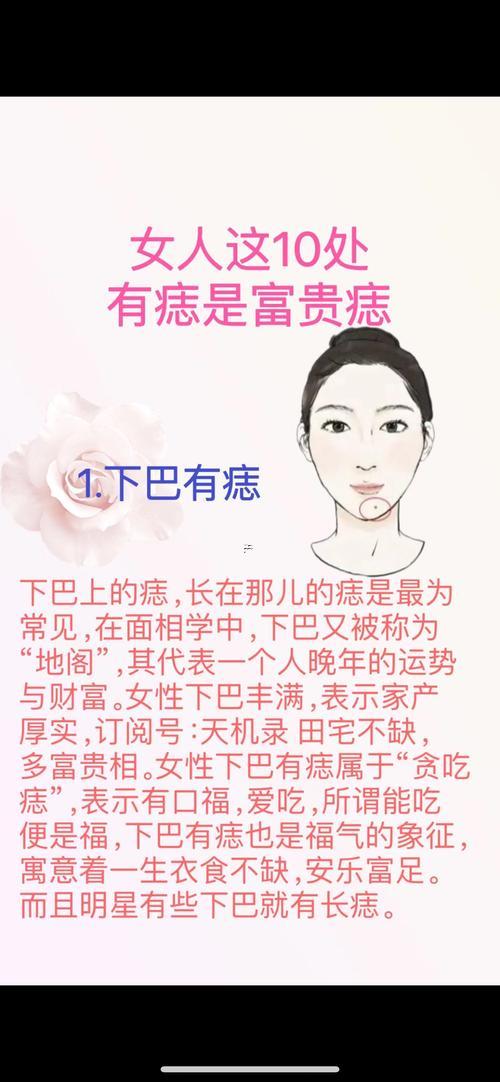下巴長痣