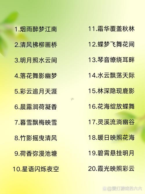 好看游戲名字