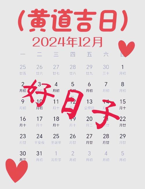 12月黃道吉日2026年